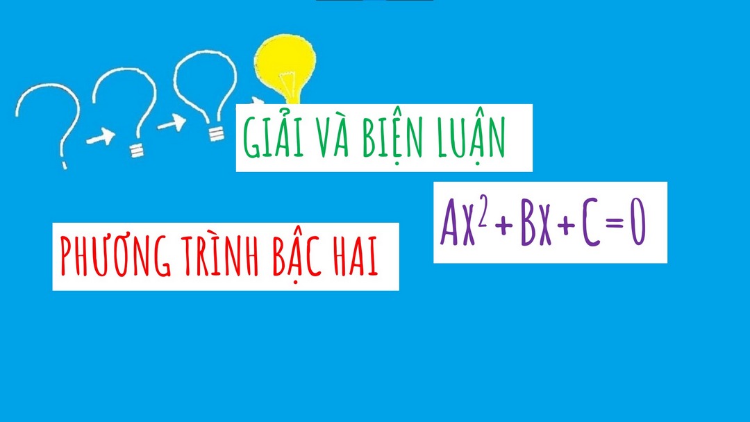 Sử dụng định lý để  giải phương trình bậc 2