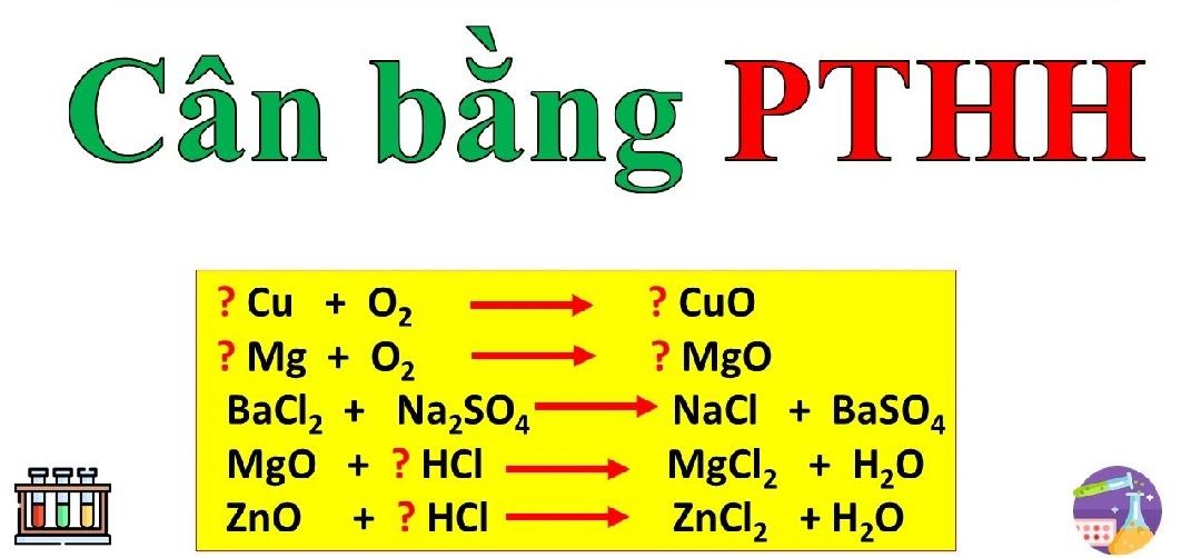 Các bước tạo ra một phương trình hóa học